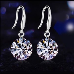 New 925 Silver and Clear Stone Earrings